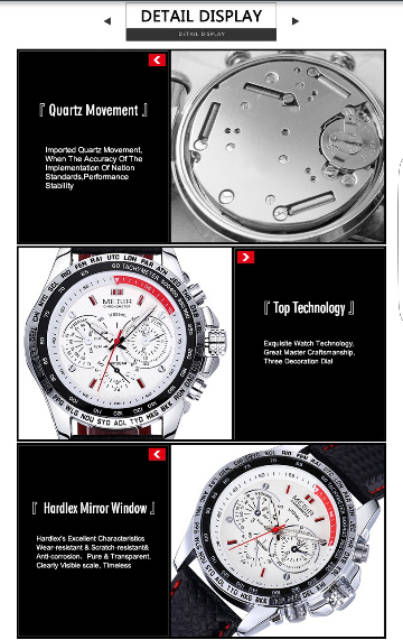 **CRAZY R1 AUCTION***Megir Mens Luxury Quality Watches (No WatchBox)