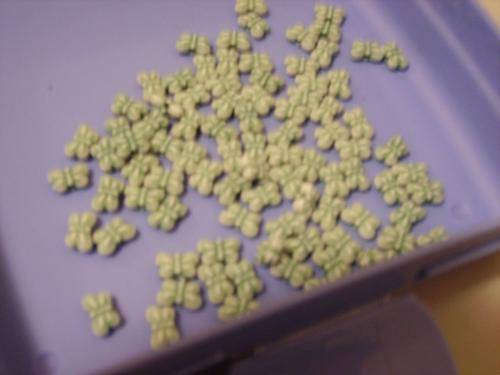 300+ Green Butterfly spacer beads