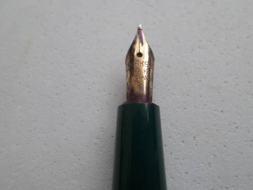 Vintage Parker fountain pen 14K England 5 late 50's green