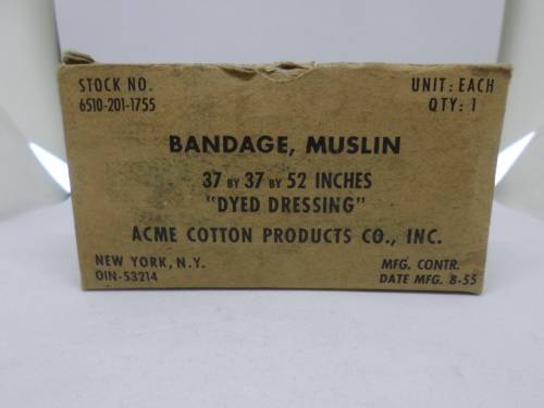 US Military Bandage Muslin First Aid Dyed Dressing