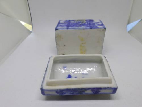 Chinese Antique Blue and White Porcelain Box