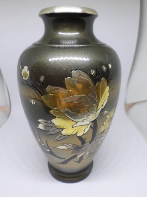 Antique Oriental Metal Vase