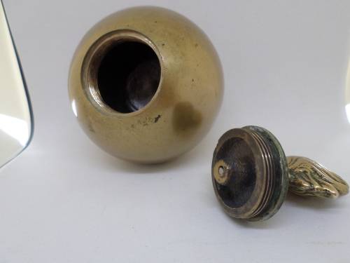 Antique brass military officers mess cigar table lighter