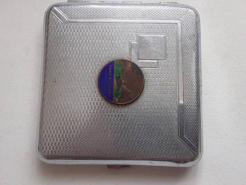 Vintage Chromium Cigarette case made in England