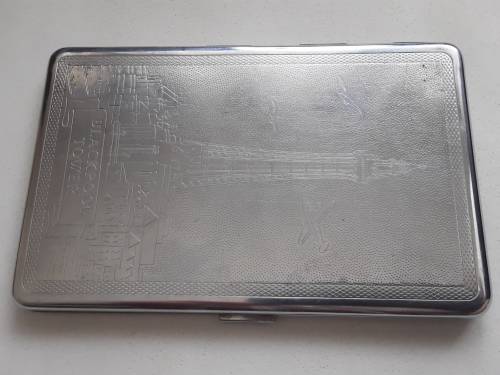 Vintage Cigarette Case with Blackpool Tower circa 1950`s