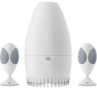 JBL T7781B/A Encounter Speakers II White Satellite Speakers & Subwoofer