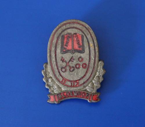 Very Old Hoer Meisieskool Bloemhof - Stellenbosch Badge - Belonged to Loumie Compion self engraved o