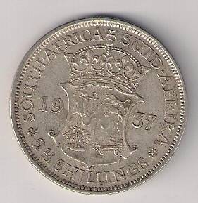 SA Union Silver 1937 Half Crown