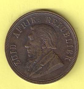 Rare 1894 ZAR 1 Penny Coin Low Mintage GREAT CONDITION!