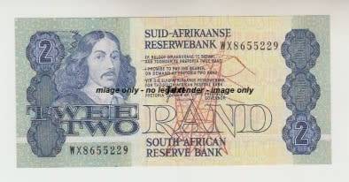SA Reserve Bank Two Rand Note. G de kock. `UNC WX