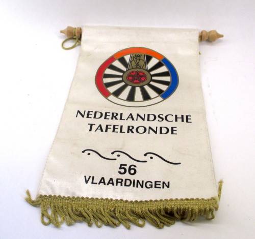 Vintage Nedelandsche Tafelronde 56 Vlaardingen Banner flag. 24cm x 14,5cm