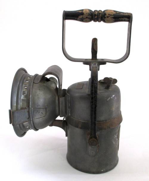 Vintage Premier Lamp & Engineering Co - "Crestella" Acetelyne Railway Hand Lamp. All intact.