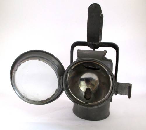 Vintage Premier Lamp & Engineering Co - "Crestella" Acetelyne Railway Hand Lamp. All intact.