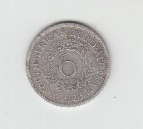 1923 South African Union Silver Sixpence