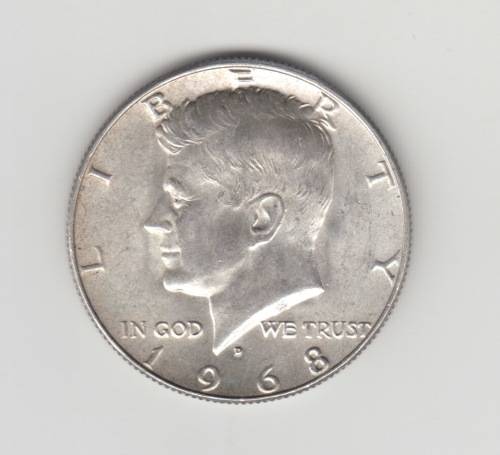 1968 USA Kenndy Silver Half Dollar