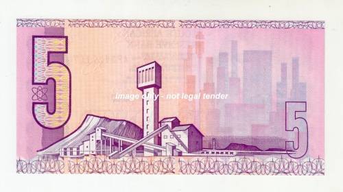 1990 South African Five Rand Note - C L Stals UNC