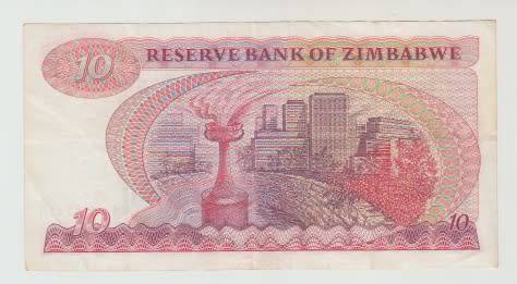Zimbabwe 10 Dollars 1983 Banknote