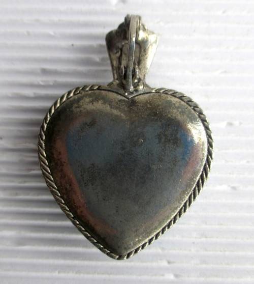 Costume Jewelry Heart Pendant. 40mm