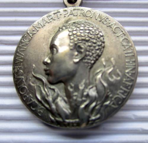 Unique, Detailed Silver Religious Medal.