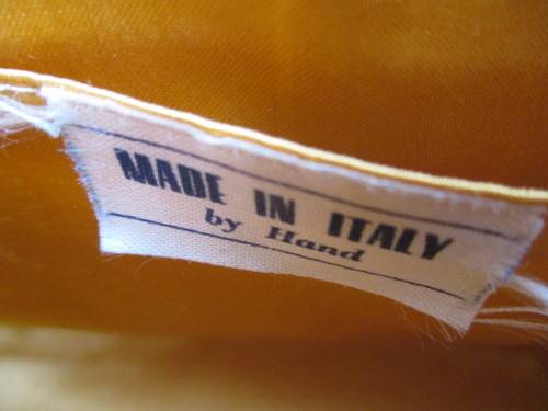 Vintage Evening Bag. Gold Color. Excellent Condition, Handmade in Italy. 200mmx170mm.