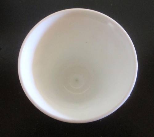 Vintage MilkGlass Chalice with Detailed Vine Pattern & Grapes. Gorgeous. 135mm high.