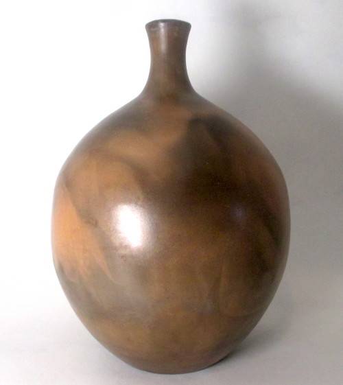 Natural Stoneware  Round Bud Vase. 190 mm high.
