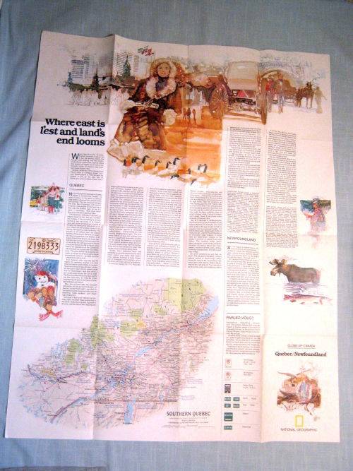 Quebec & Newfoundland (National Geographic Map: Close Up Canada)   January 1, 1980