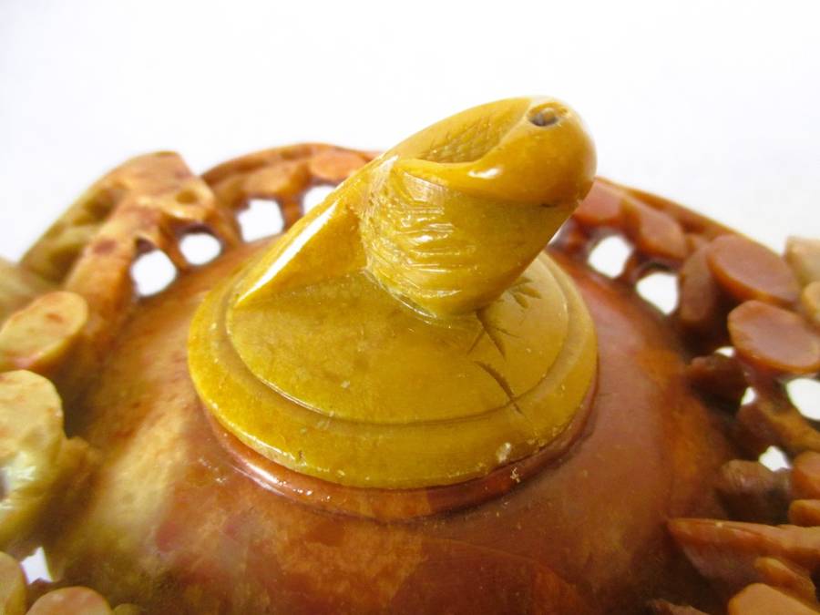 Chinese Vintage/ Antique Stone Tea Pot. Great condition. Length: 14cm, heights with lid: 9cm.