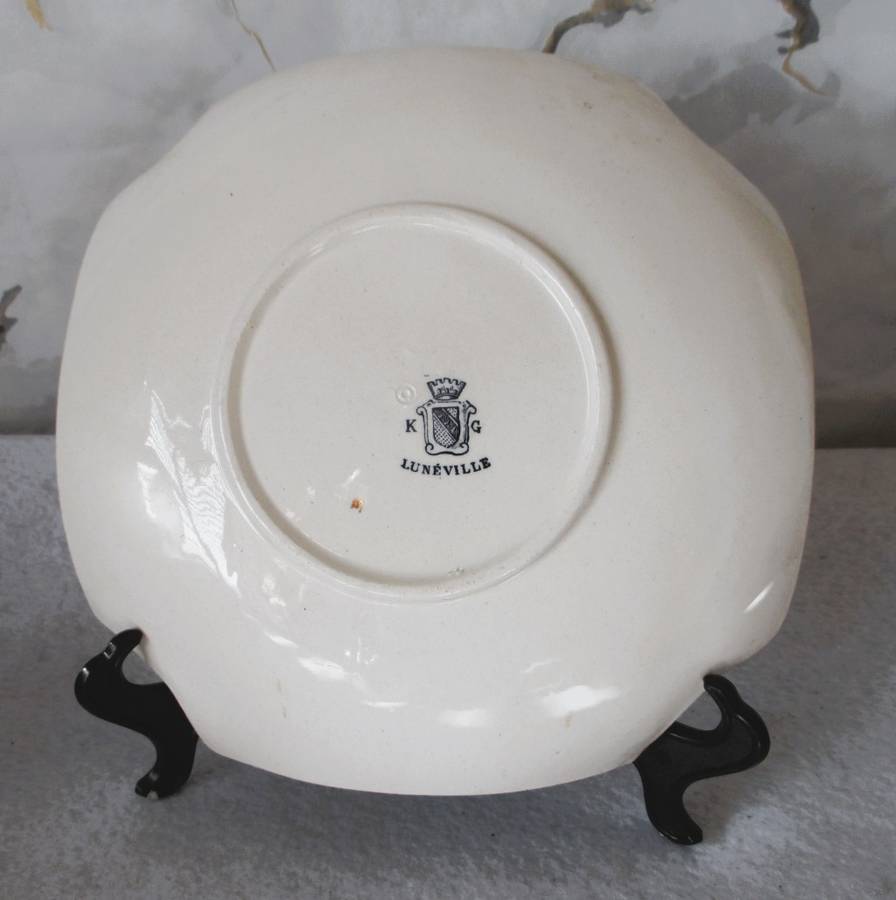 Antique Keller Guerin K & G Luneville French Oriental Phoenix Plate, Made in France. 175mm.