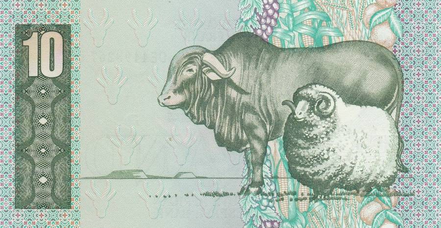 1985 South African Ten Rand UNC Banknote. As per scan.