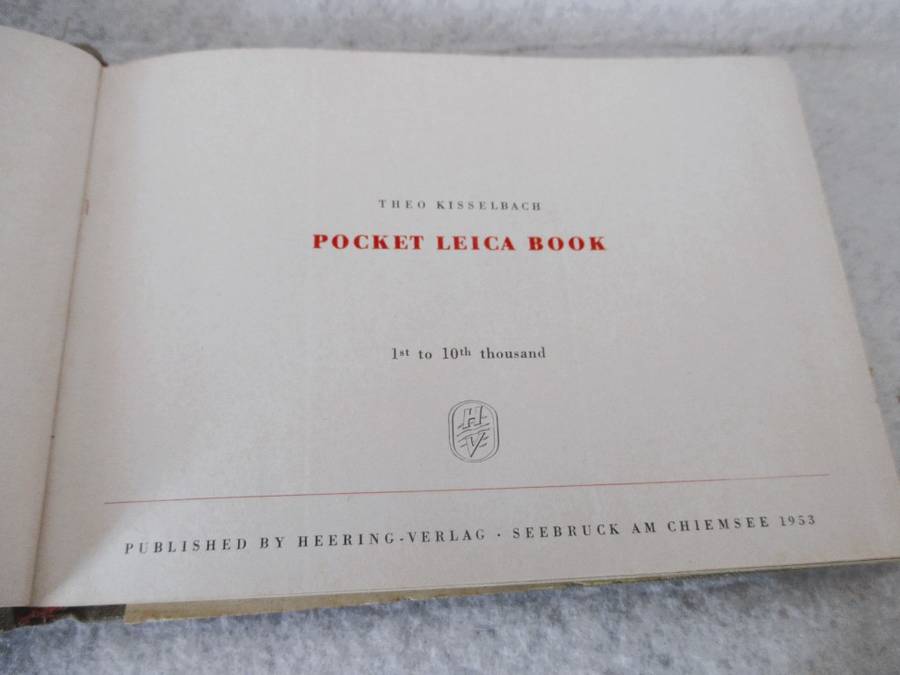 Vintage Kisselbach Pocket Leica Book, 1953. As per photo.