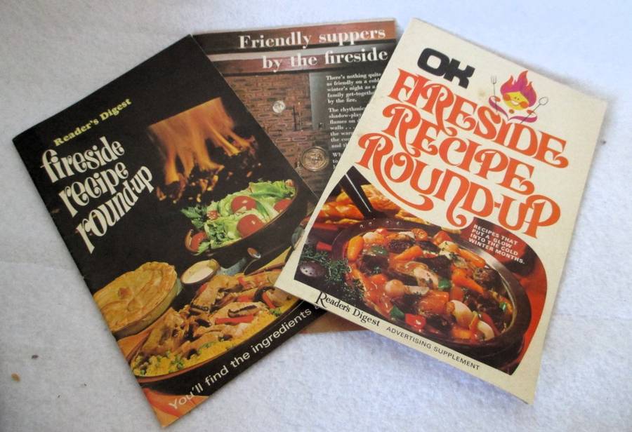 Lot of 3 1960`s Fireside recipes booklets.