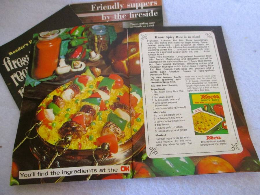 Lot of 3 1960`s Fireside recipes booklets.