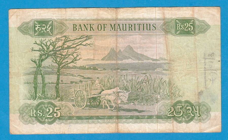 Mauritius 25 Rupees (1967) Bank Note