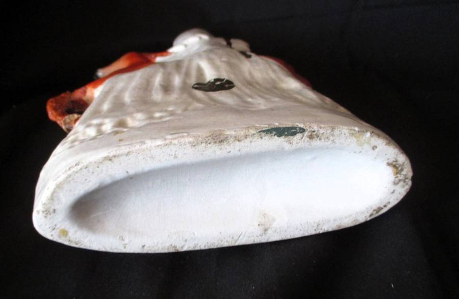 Antique Staffordshire doe/stag spill vase, c. 1870.  RARE Collectable. Fixed. 25x17cm