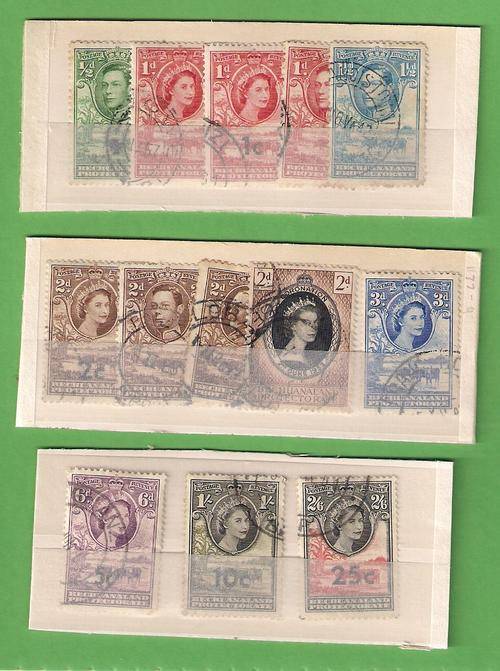 Lot of Mixed Bechuanaland Protectorate Stamps, used