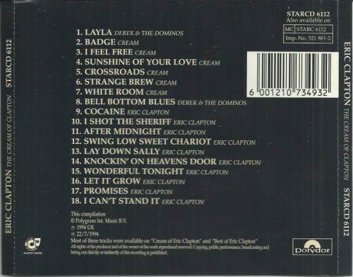Eric Clapton - The Cream Of Clapton (CD)