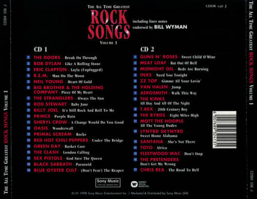 Various - The All Time Greatest Rock Songs Volume 1 (Double CD)