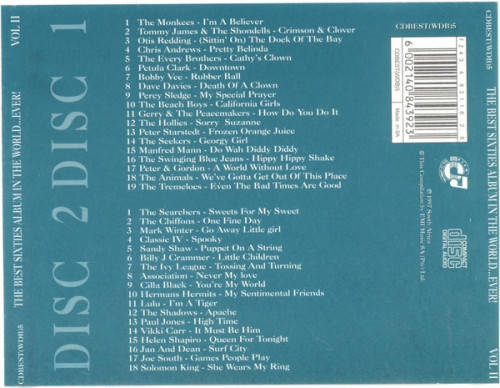Various - The Best Sixties Album In The World...Ever! Vol II (Double CD)
