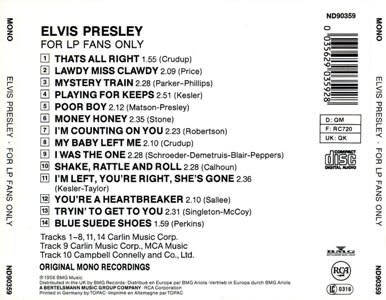 Elvis Presley - For LP Fans Only (CD)