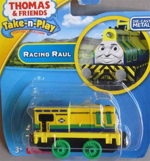 THOMAS & FRIENDS - RACING RAUL by FISHER-PRICE, TAKE-N-PLAY (NEW CARDED)