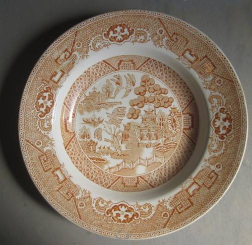 WILLOW PATTERN SOUP PLATE 22 CM by STAMAND, FRANCE