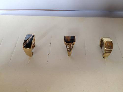 9ct Gold Gents Rings , They are R2550 each or you can buy the whole lot for R7000.