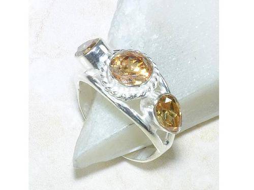 Sparkly Handcrafted Crystal Ring size 9