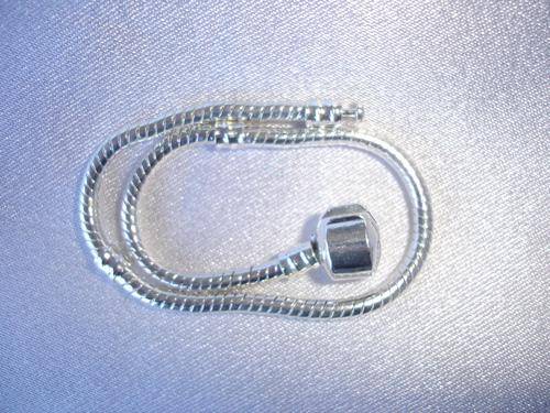 New Popular European Style Silver Charm Bead Bracelet Approx. 18 cm around