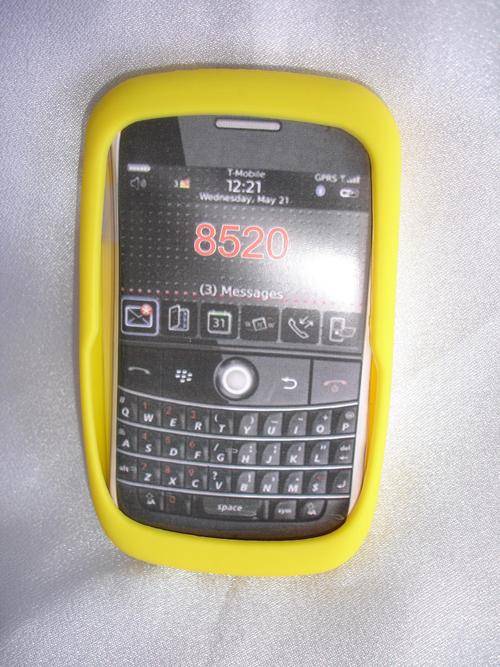 New Yellow Blackberry Silicone Case Skin for Blackberry Curve 8520/8530