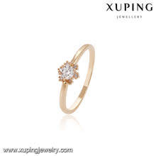 Jewelry Fashion Women Diamond Wedding Ring with 18K Gold Plated