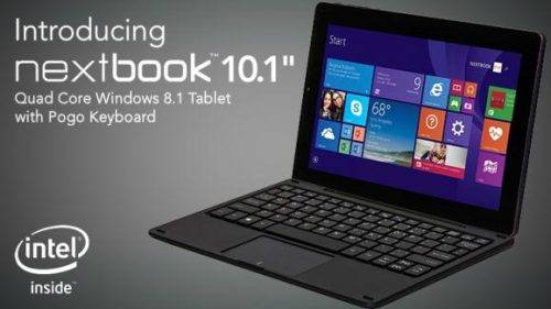 {NEW} NEXTBOOK 10.1" 2-IN-1 QUAD CORE WINDOWS 8.1 TABLET WITH DETACHABLE KEYBOARD