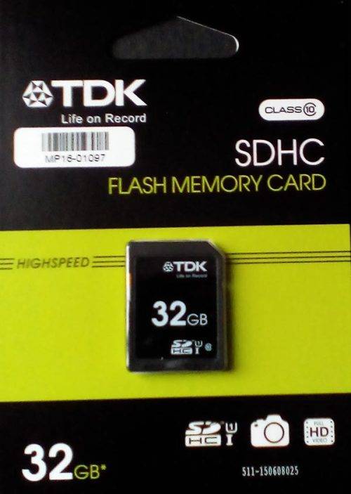 TDK SDHC CLASS10 32GB FLASH MEMORY CARD