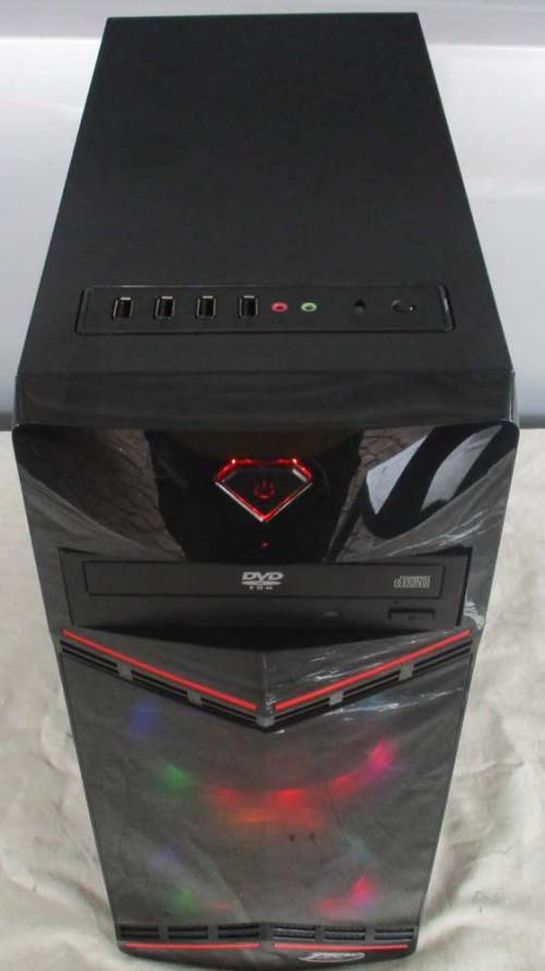 stylish gaming desktop  pc, core i5, 8gb ram, 500gb hd, dvdrw, rgb case, amd radeon 1gb,win 11 pro